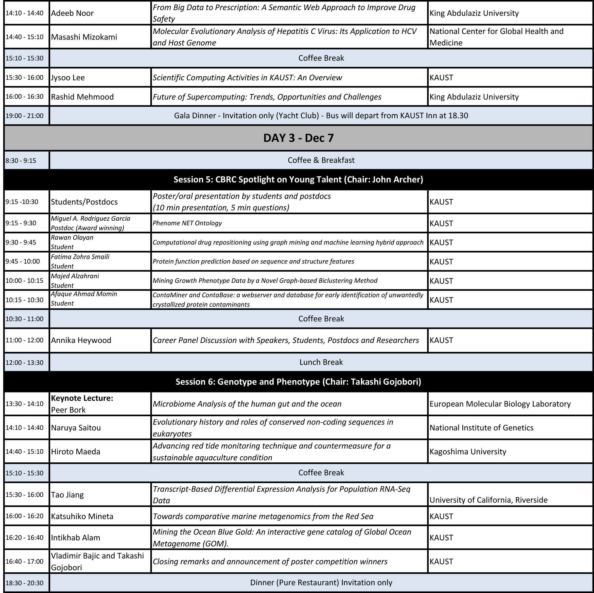 CBRC Conference Agenda DEC 2016-2
